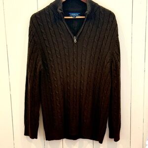 Croft & Barrow Brown Zip Up Sweater
